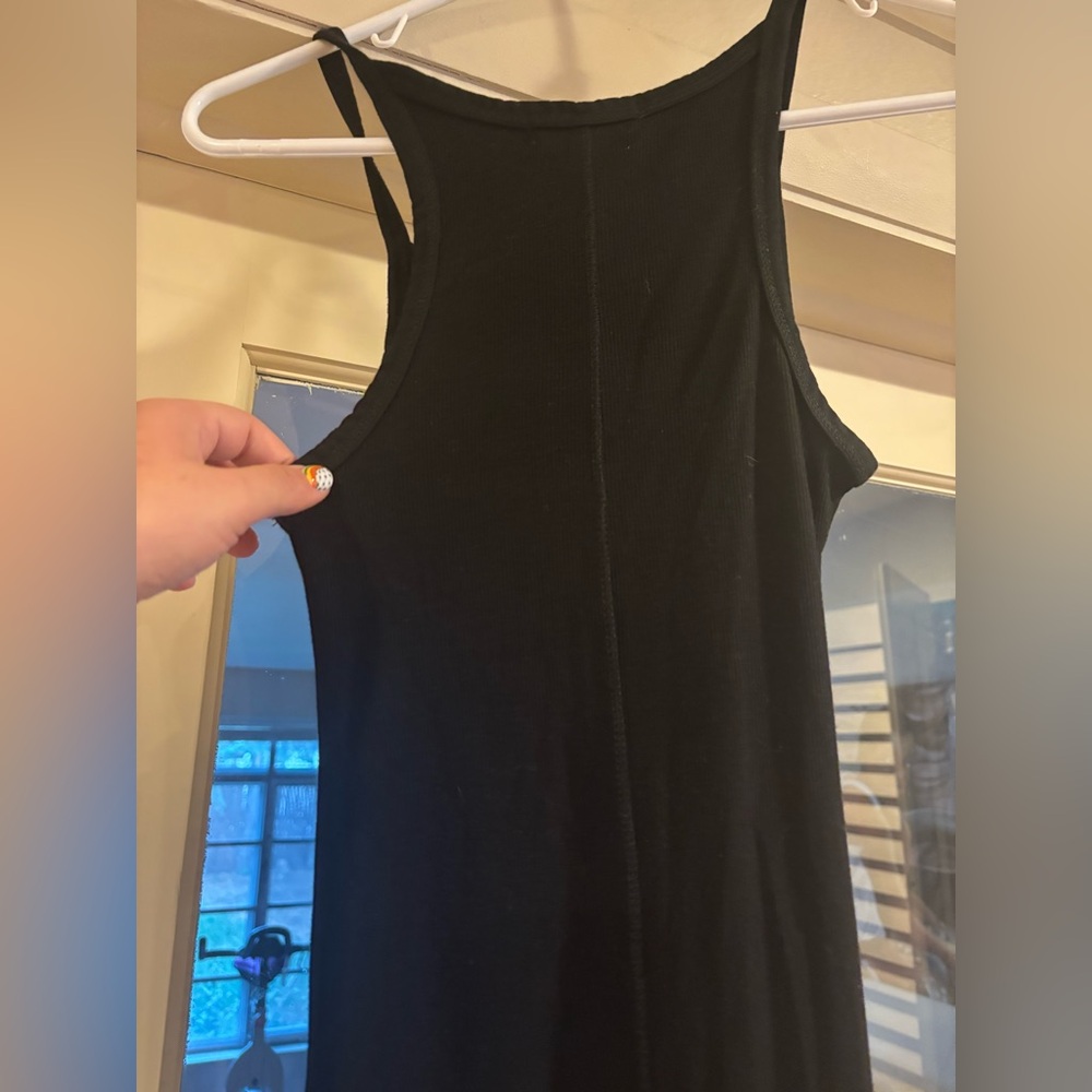 Black Tank dress maxi Eterne women’s size extra small - Picture 5 of 6